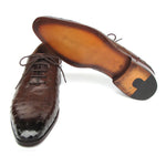 Paul Parkman Genuine Ostrich Oxfords Brown