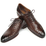 Paul Parkman Genuine Ostrich Oxfords Brown
