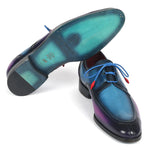Paul Parkman Ghillie Lacing Dress Shoes Blue / Purple