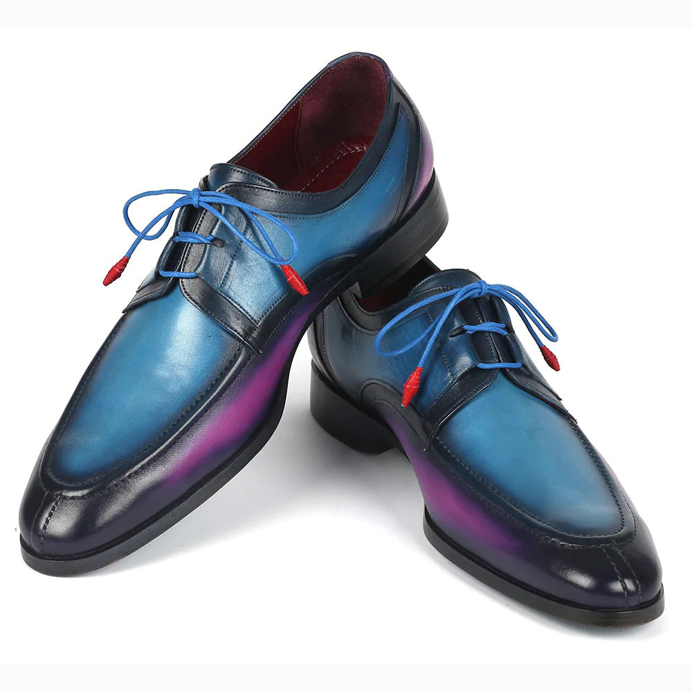 Paul Parkman Ghillie Lacing Dress Shoes Blue / Purple