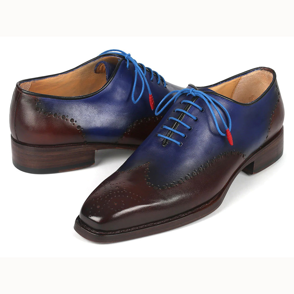 Paul Parkman Goodyear Welt Oxford Shoes Brown / Blue