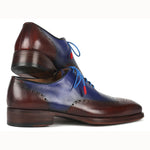 Paul Parkman Goodyear Welt Oxford Shoes Brown / Blue
