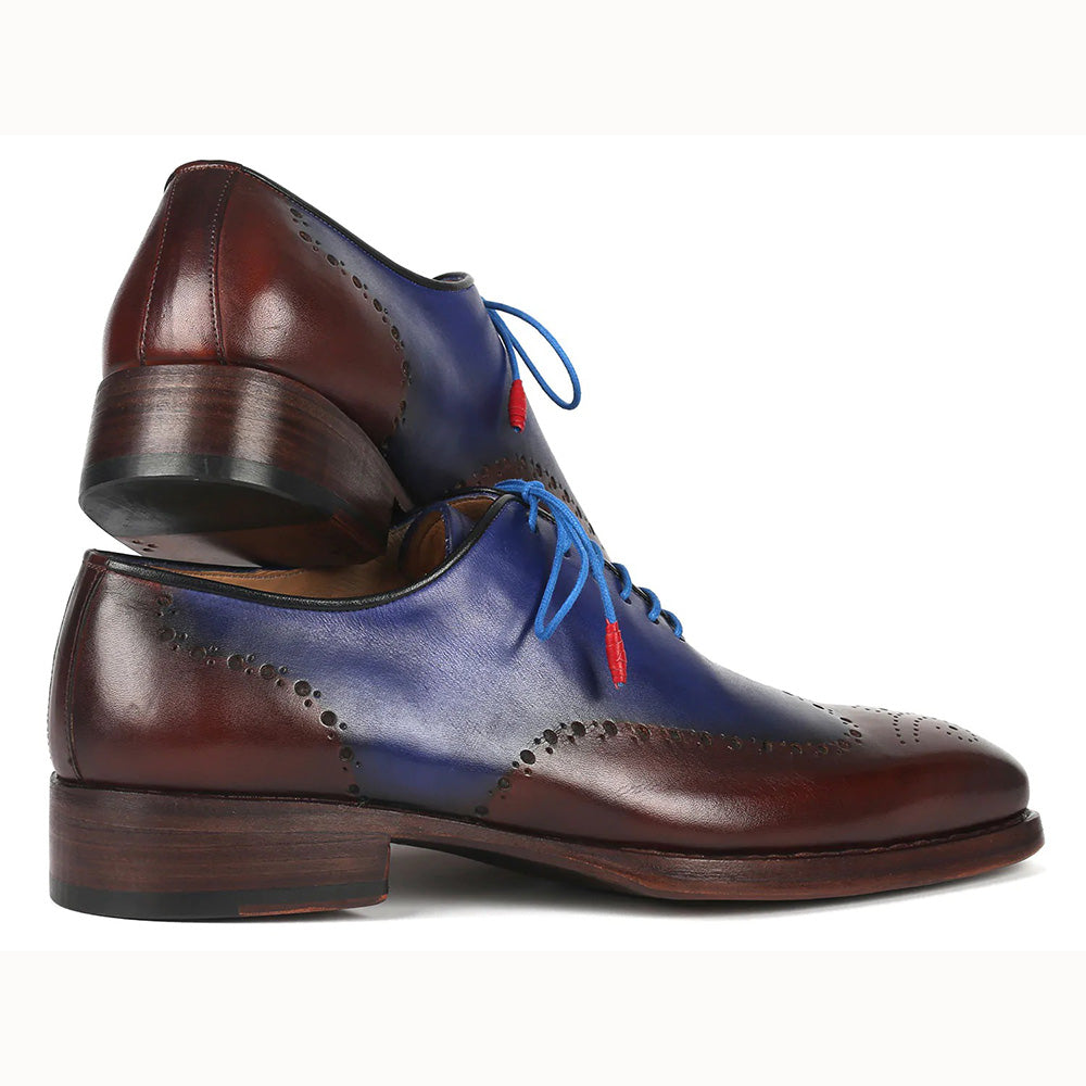 Paul Parkman Goodyear Welt Oxford Shoes Brown / Blue