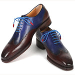 Paul Parkman Goodyear Welt Oxford Shoes Brown / Blue