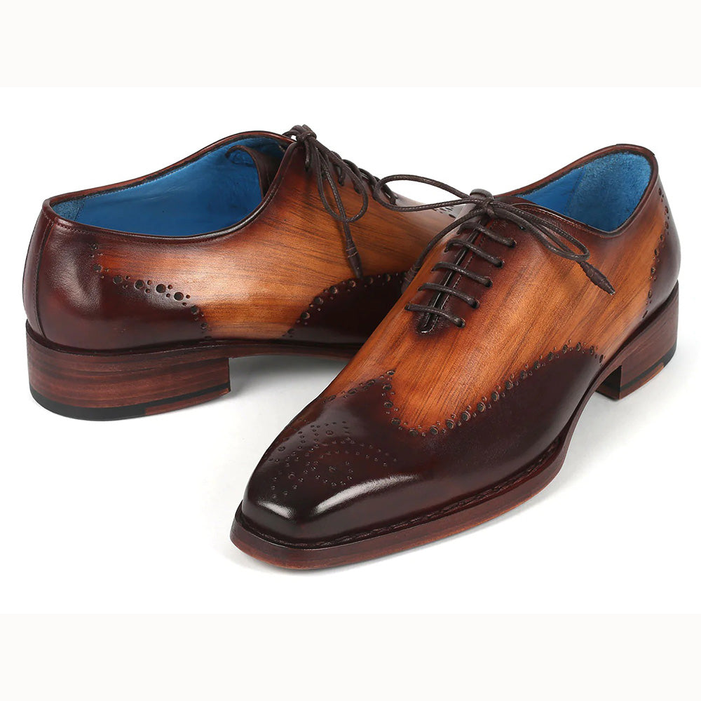 Paul Parkman Goodyear Welt Oxford Shoes Two Tone Brown