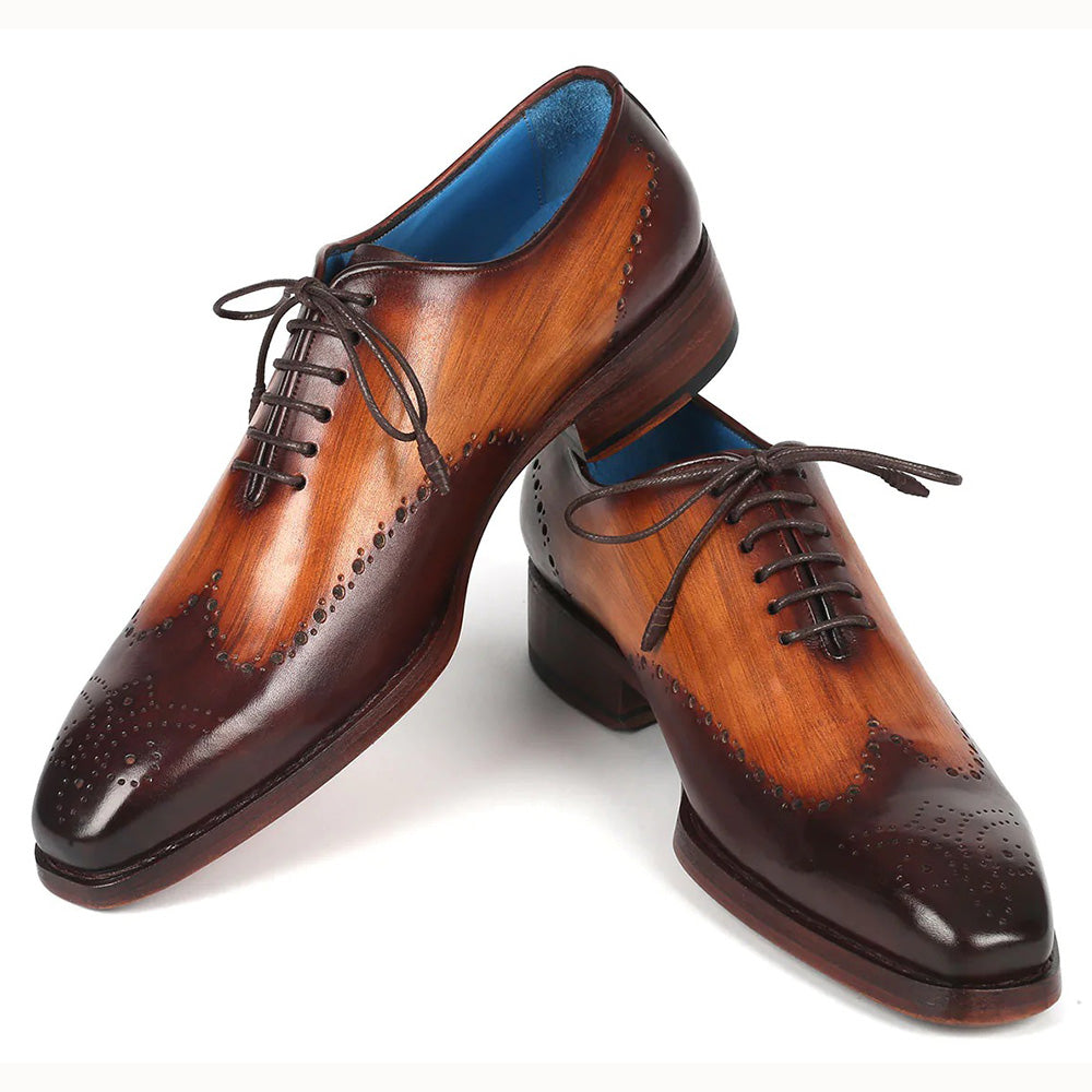 Paul Parkman Goodyear Welt Oxford Shoes Two Tone Brown