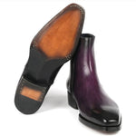 Paul Parkman Goodyear Welt Side Zipper Boots Purple