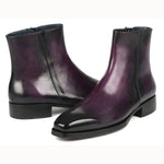 Paul Parkman Goodyear Welt Side Zipper Boots Purple