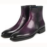Paul Parkman Goodyear Welt Side Zipper Boots Purple