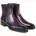Paul Parkman Goodyear Welt Side Zipper Boots Purple