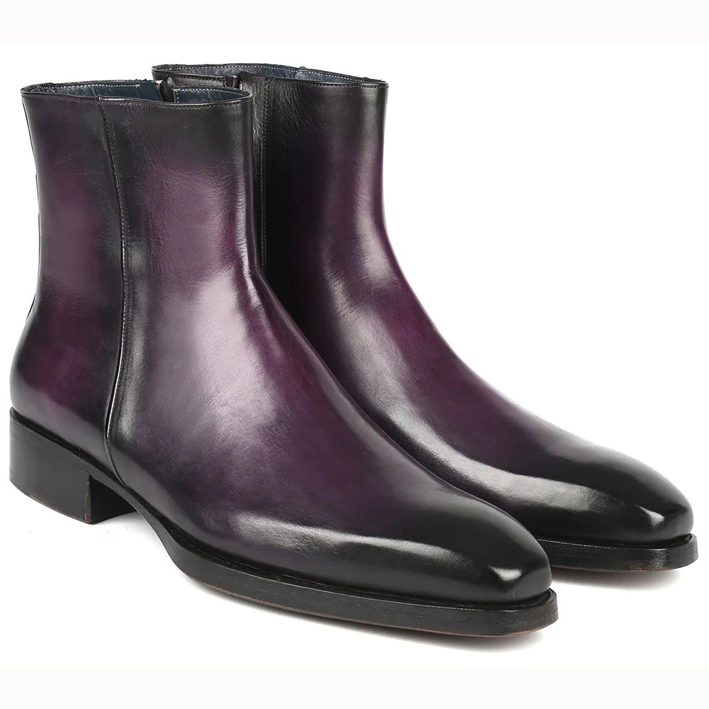 Paul Parkman Goodyear Welt Side Zipper Boots Purple