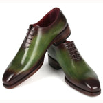 Paul Parkman Goodyear Welt Wholecut Oxfords Green / Bordeaux