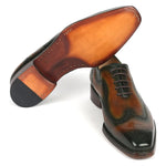 Paul Parkman Goodyear Welted Oxford Shoes Brown / Green