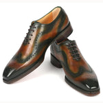 Paul Parkman Goodyear Welted Oxford Shoes Brown / Green