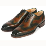 Paul Parkman Goodyear Welted Oxford Shoes Brown / Green