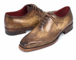 Paul Parkman Goodyear Welted Wingtip Oxfords Antique Tan