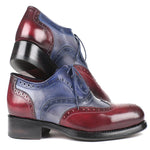 Paul Parkman Goodyear Welted Wingtip Oxfords Bordeuax Grey Blue