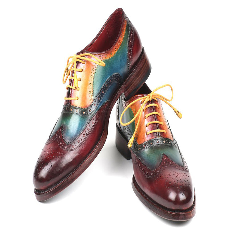 Paul Parkman Goodyear Welted Wingtip Oxfords Multi Color