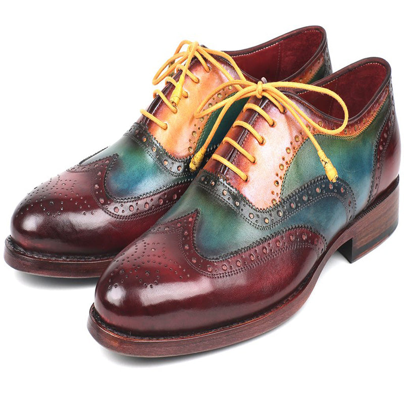 Paul Parkman Goodyear Welted Wingtip Oxfords Multi Color
