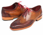 Paul Parkman Goodyear Welted Wingtip Shoes Brown / Camel