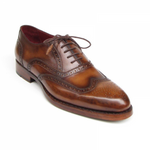 Paul Parkman Goodyear Welted Wingtip Shoes Tobacco