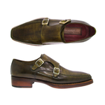 Paul Parkman Double Monk Strap Shoes Green