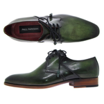 Paul Parkman Hand Painted Derby Shoes Green