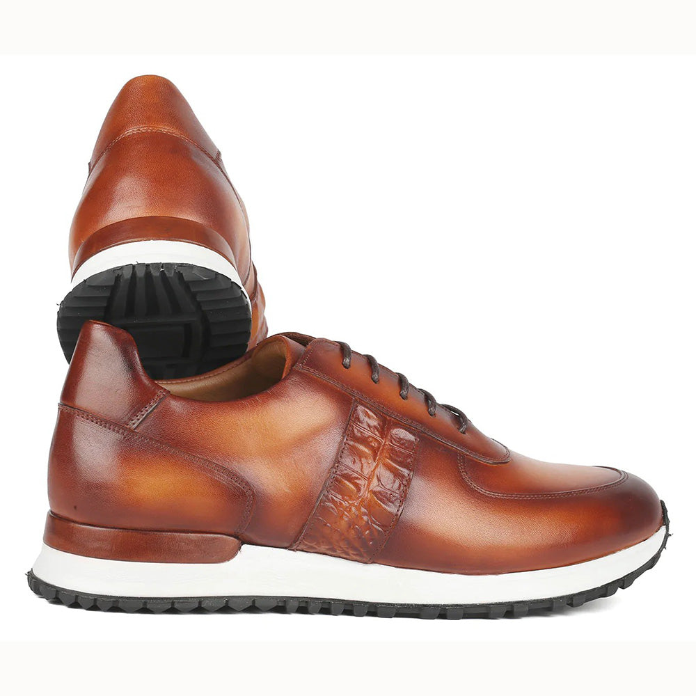 Paul Parkman Hand-Painted Sneakers Brown