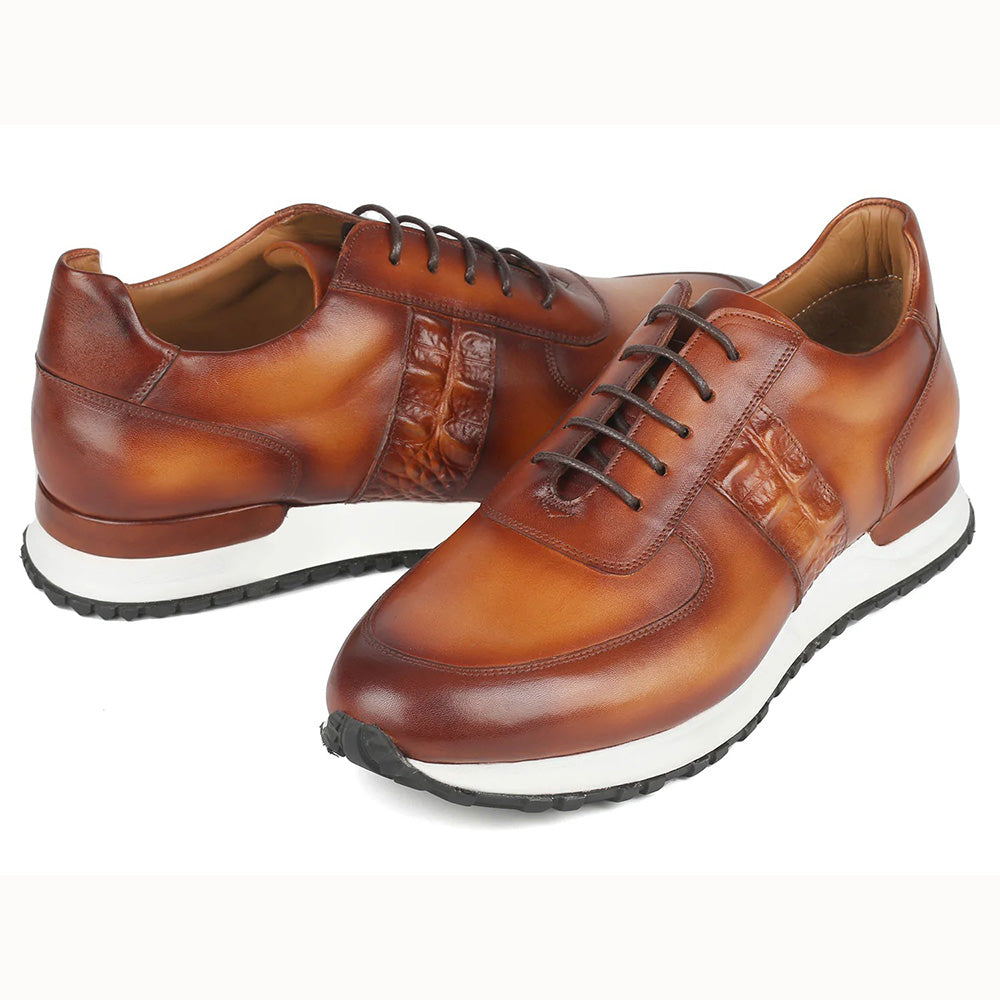 Paul Parkman Hand-Painted Sneakers Brown