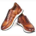 Paul Parkman Hand-Painted Sneakers Brown