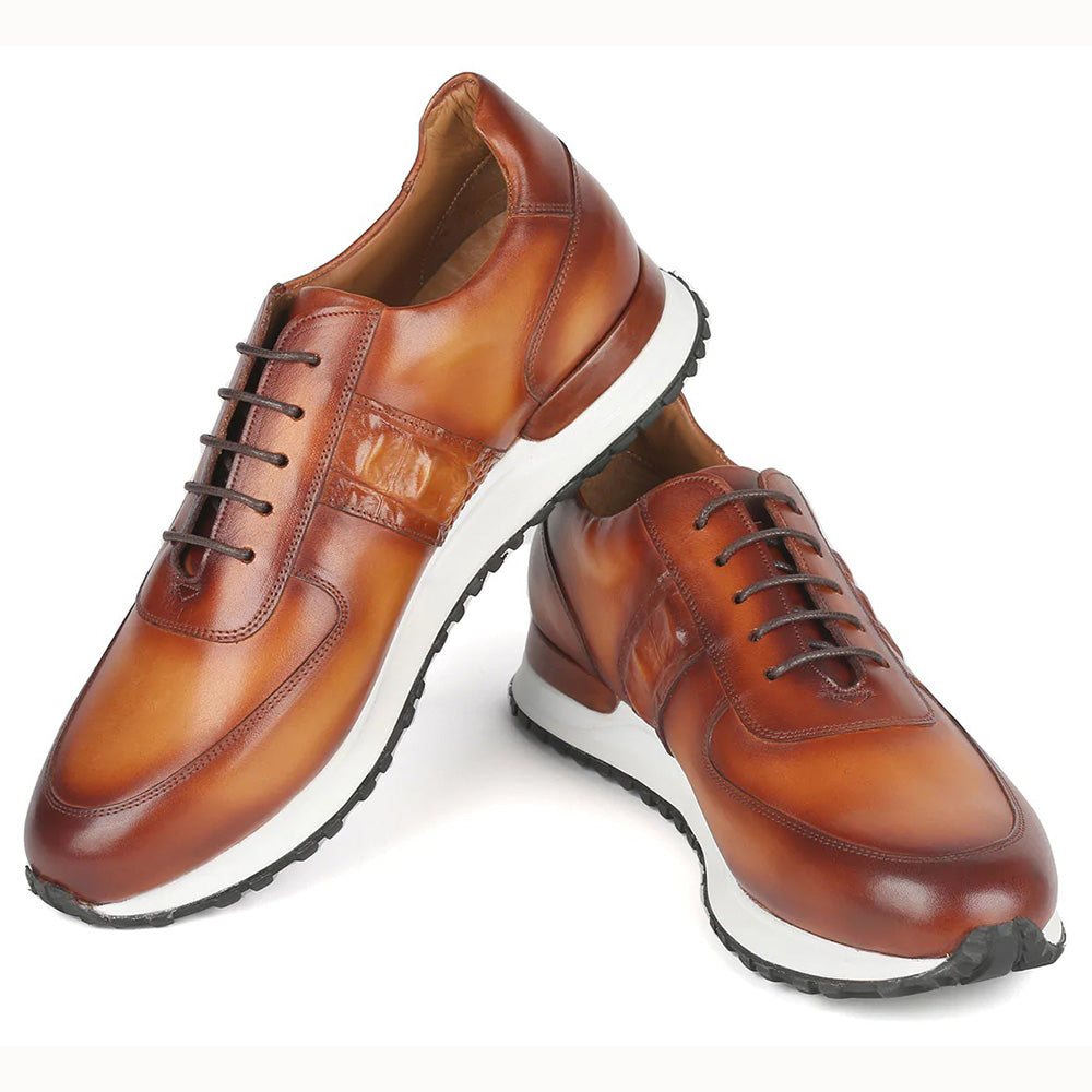 Paul Parkman Hand-Painted Sneakers Brown