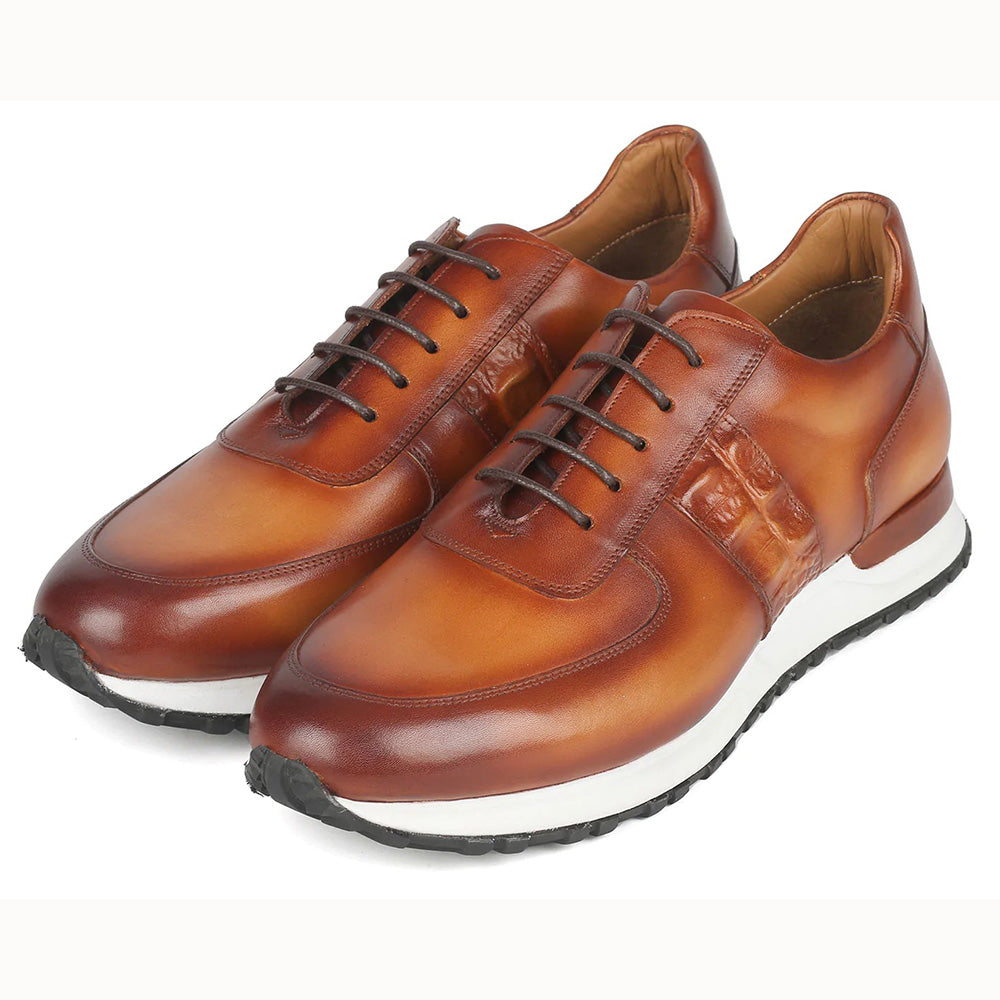 Paul Parkman Hand-Painted Sneakers Brown