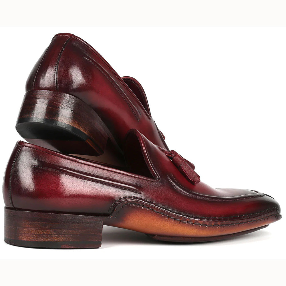 Paul Parkman Hand-Sewn Tassel Loafers Bordeaux