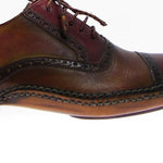 Paul Parkman Handmade Cap Toe Brogues Bordeaux/Tobacco