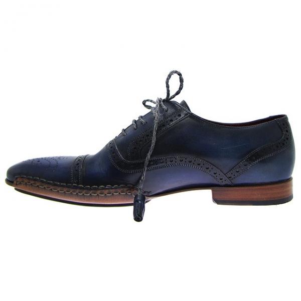 Paul Parkman Handmade Cap Toe Brogues Navy