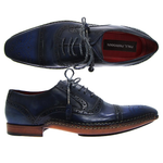 Paul Parkman Handmade Cap Toe Brogues Navy