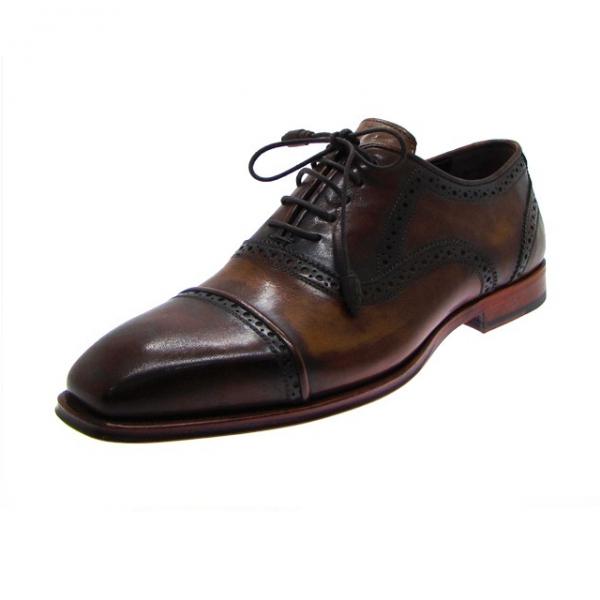 Paul Parkman Handmade Cap Toe Oxfords Brown/Tobacco