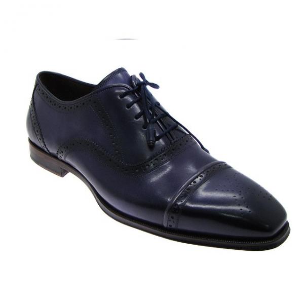 Paul Parkman Handmade Cap Toe Oxfords Navy