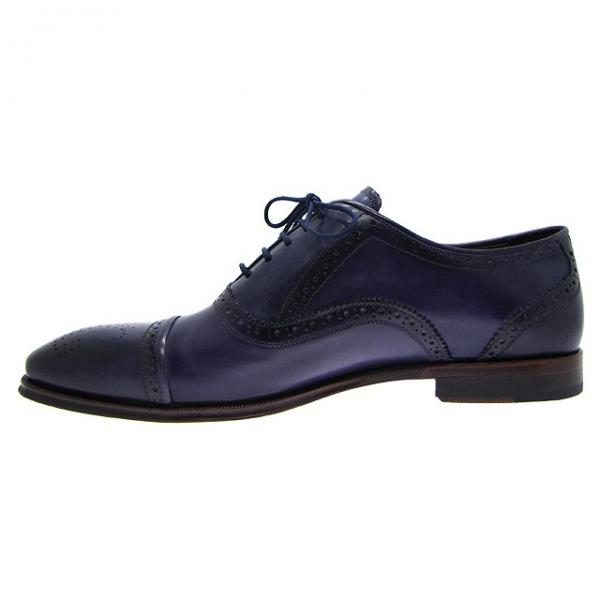 Paul Parkman Handmade Cap Toe Oxfords Navy