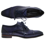 Paul Parkman Handmade Cap Toe Oxfords Navy