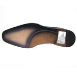 Paul Parkman Handmade Croc Embossed Penny Loafers Navy