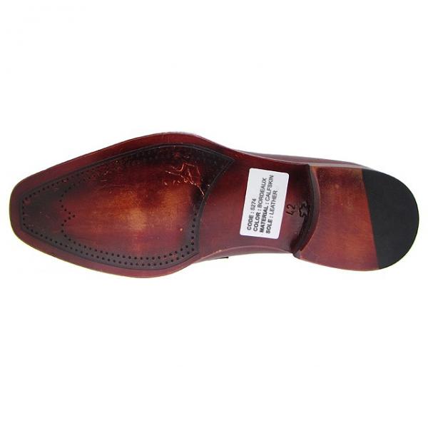 Paul Parkman Handmade Penny Loafers Antiqued Bordeaux