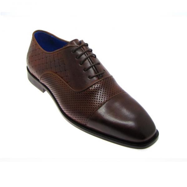 Paul Parkman Handmade Perforated Oxfords Brown