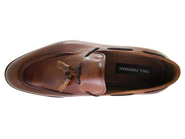 Paul Parkman Handmade Tassel Loafers Burnished Brown/Tobacco