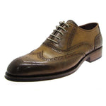Paul Parkman Handmade Wingtip Brogues Burnished Olive