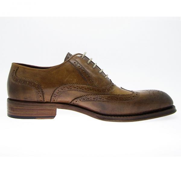 Paul Parkman Handmade Wingtip Brogues Burnished Olive