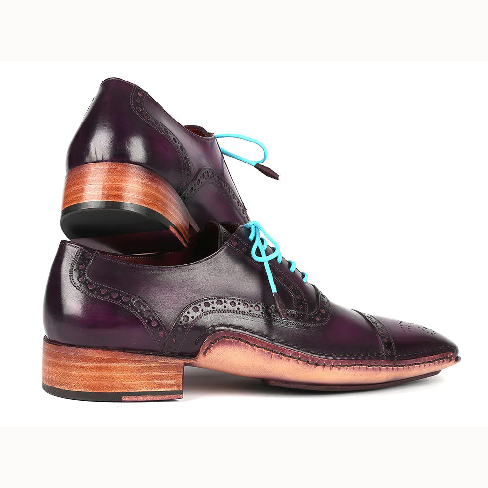 Paul Parkman Handsewn Captoe Oxfords Purple