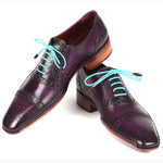 Paul Parkman Handsewn Captoe Oxfords Purple