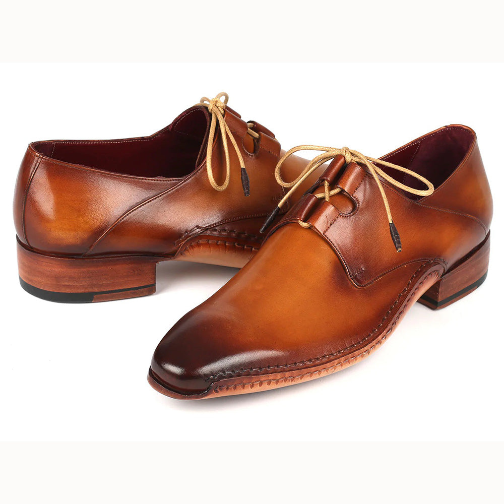 Paul Parkman Handsewn Ghillie Lacing Shoes Light Brown