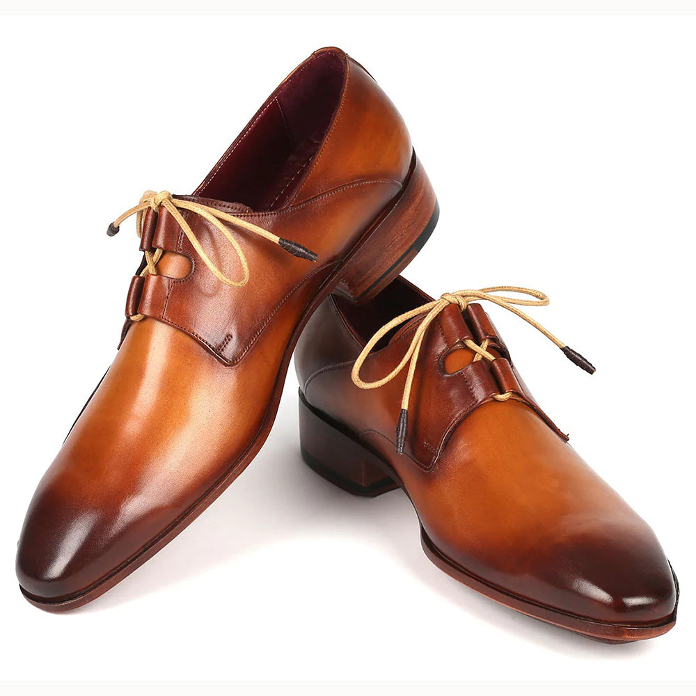 Paul Parkman Handsewn Ghillie Lacing Shoes Light Brown